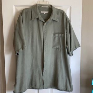 Olive green button down